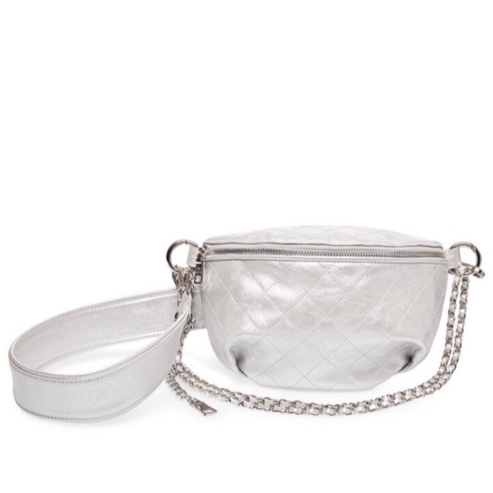 Steve Madden Silver Convertible Belt Purse